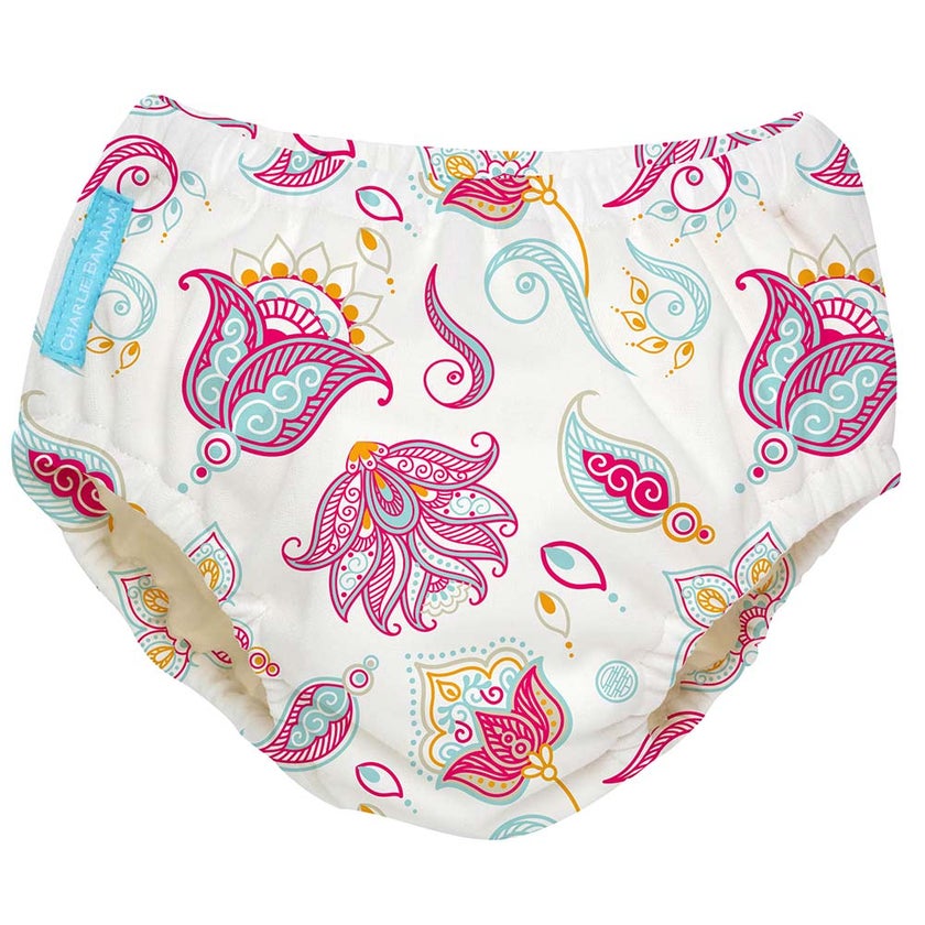 Charlie Banana 2-in-1 Reusable Swim Diaper Training Pants Cotton Bliss Small 8870447