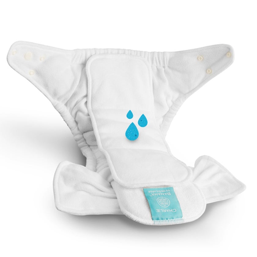 Charlie Banana Reusable Hemp And Cotton Inserts For Cloth Diapers - Medium/Large, Pack of 3's