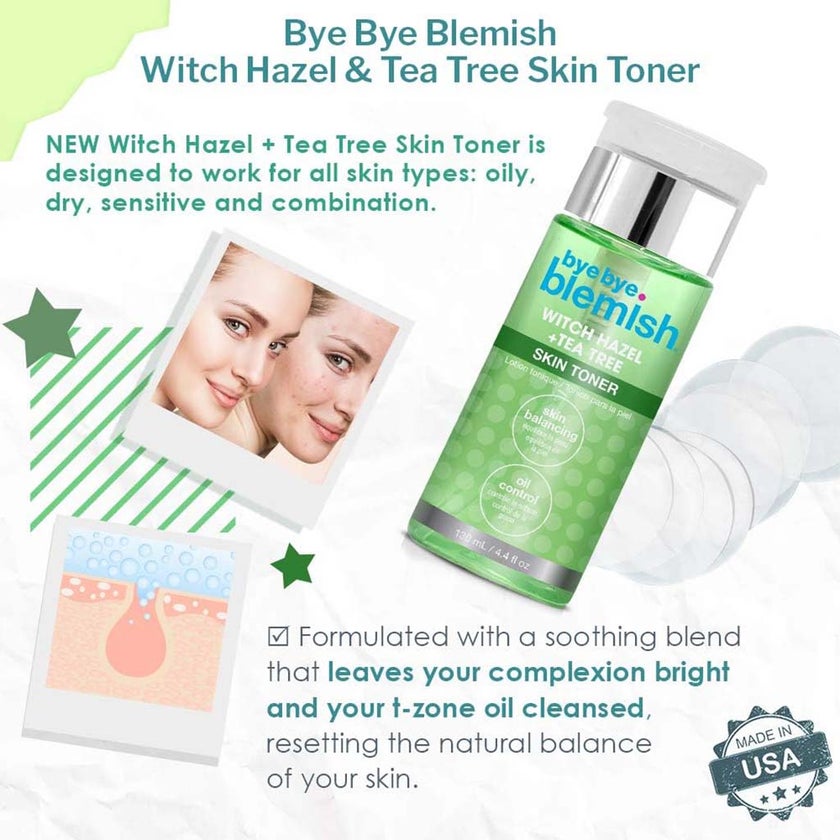 Bye Bye Blemish Witch Hazel + Tea Tree Skin Balancing Toner 130ml