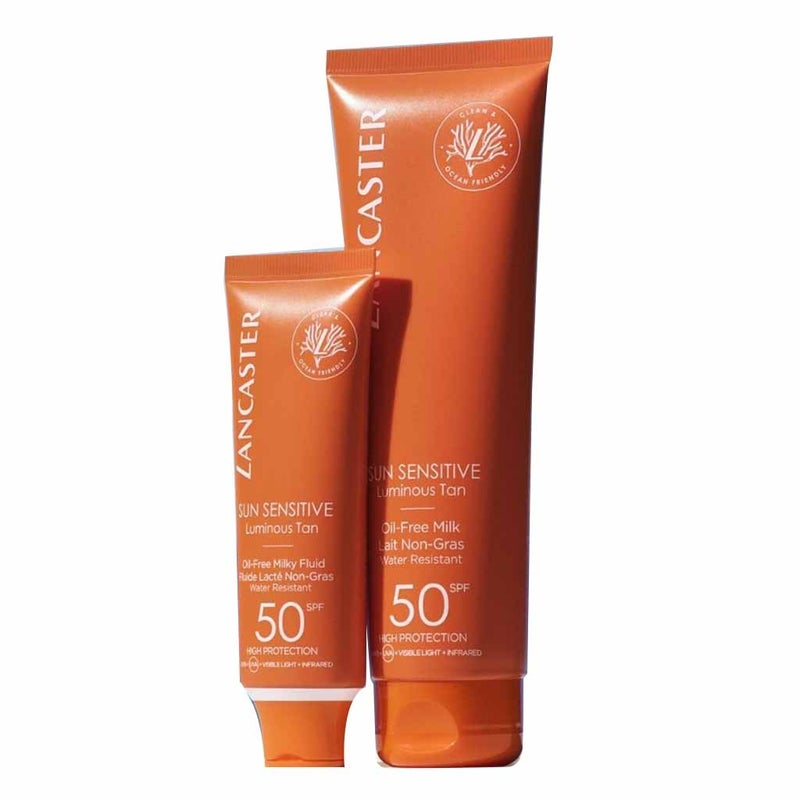 Lancaster Sun Sensitive Luminous Tan Oil Free With SPF50 Water Resistant Sunscreen Milk Fluid 50ml