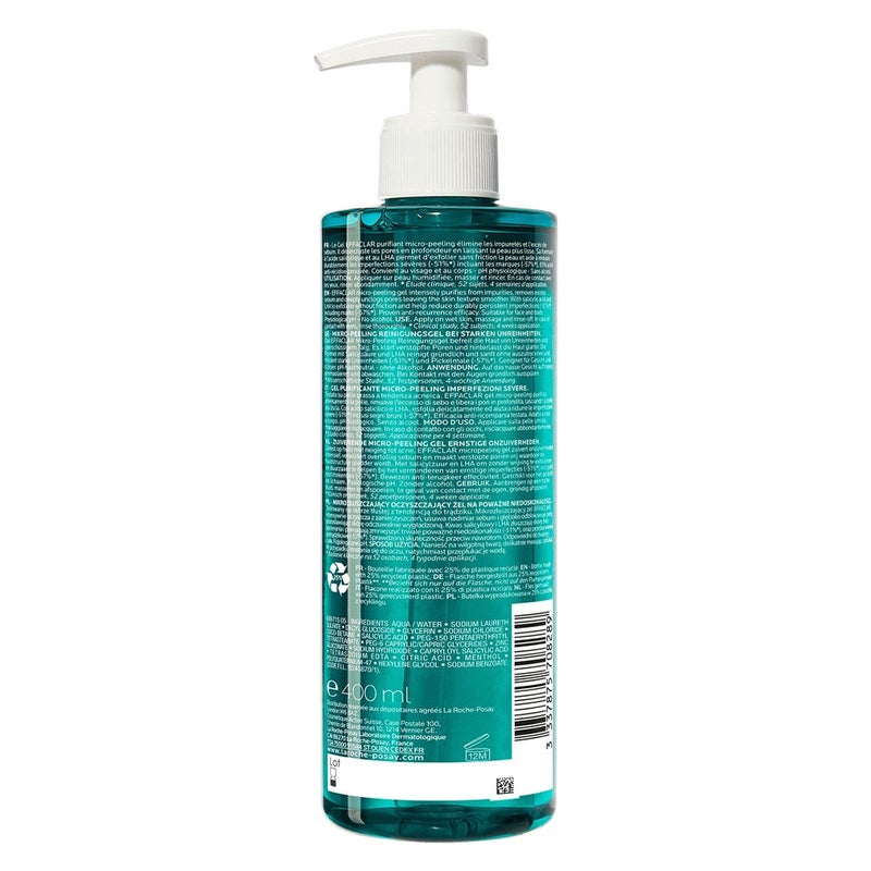 La Roche-Posay Effaclar Micro-Peeling Cleansing Gel With Salicylic Acid For Oily Skin 400ml