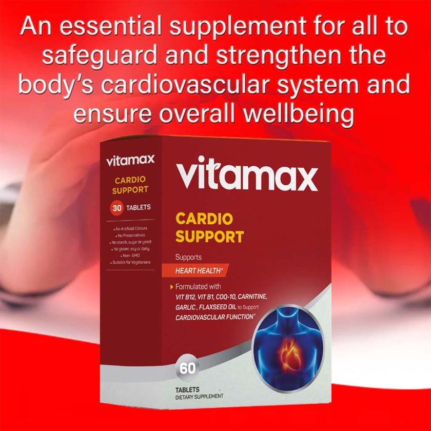 Vitamax Cardio Support Tablets For Heart Health Support, Pack of 60's