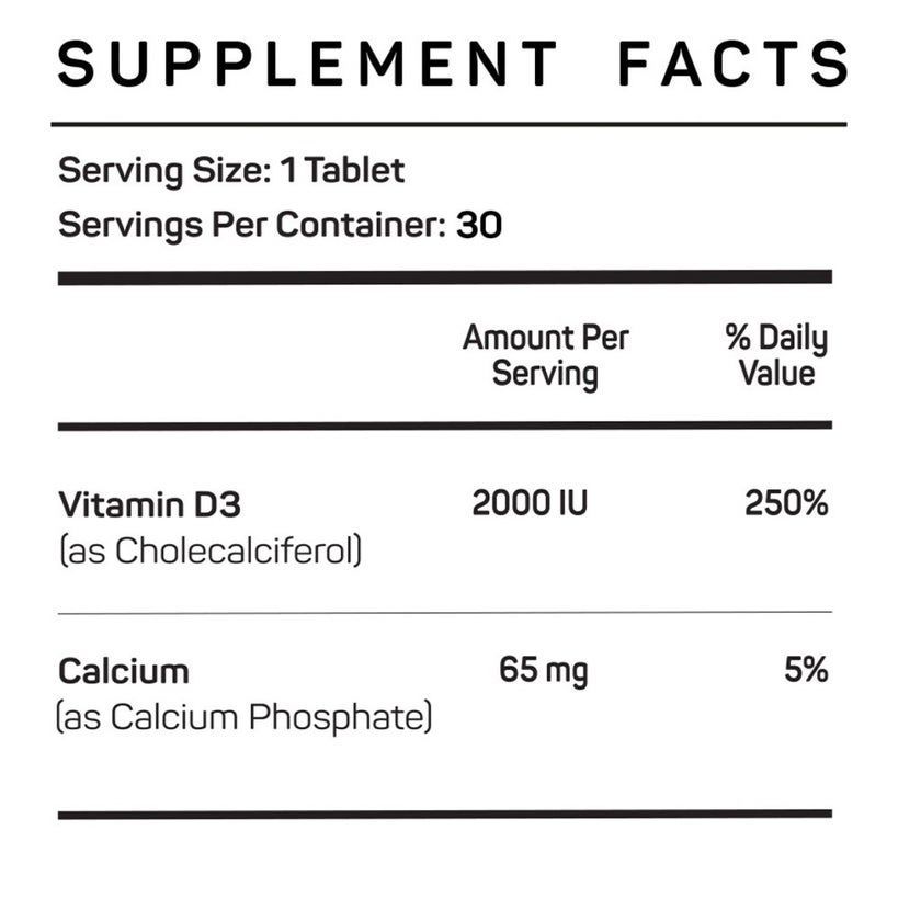 Vitamax Vitamin D3 2000 IU Vegetarian Tablet For Healthy Bone & Teeth, Pack of 30's