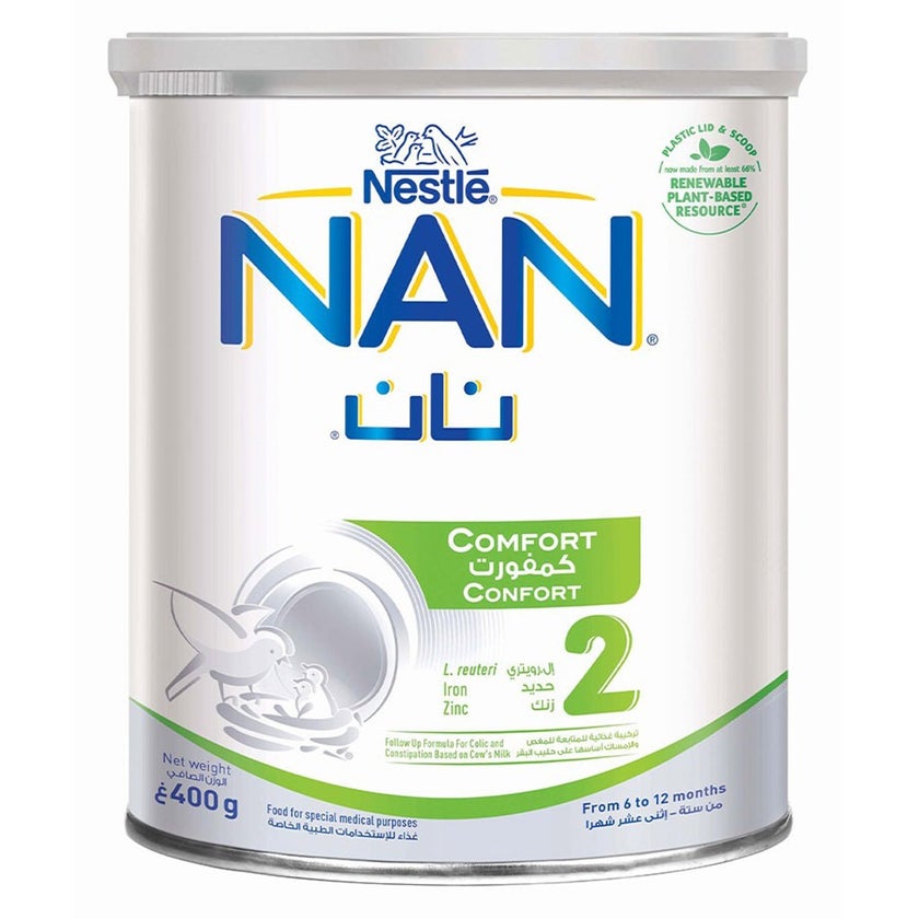 Nestle NAN Comfort Stage 2 Anti Colic Infant Milk Formula For 6 To 12 Months 400g