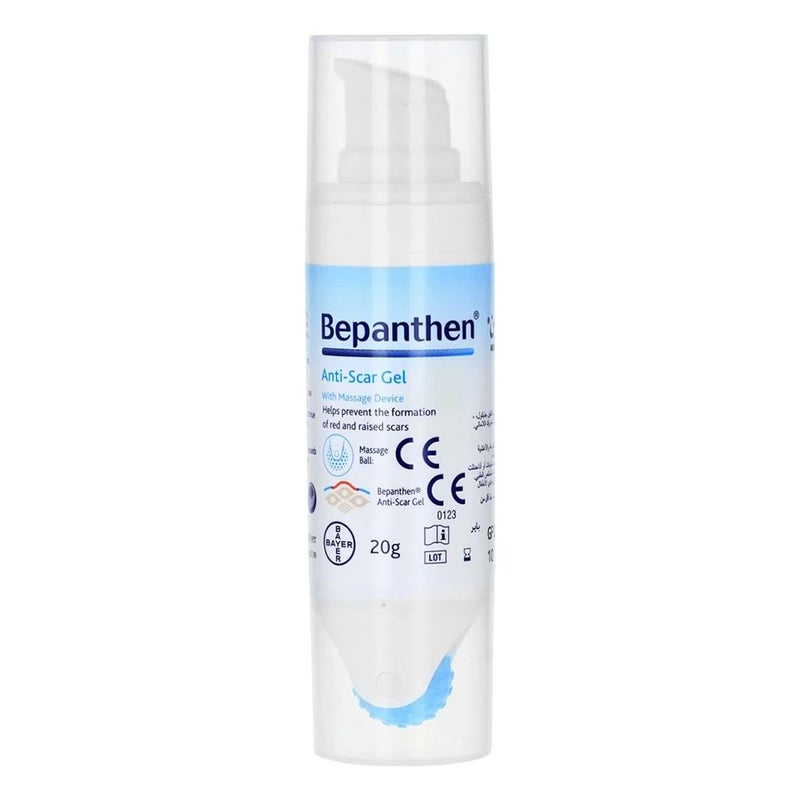 Bepanthen Anti-Scar Gel With Massage Device For Red & Raised Scars 20g