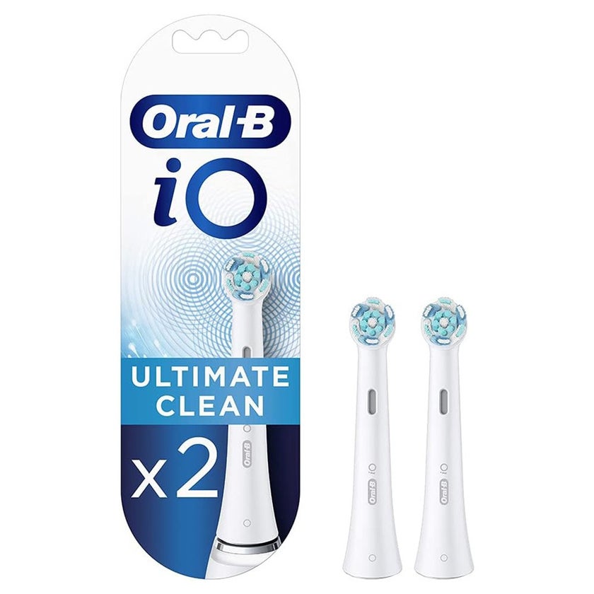 Oral B iO Ultimate Clean Replacement Brush Heads White, Pack of 2's