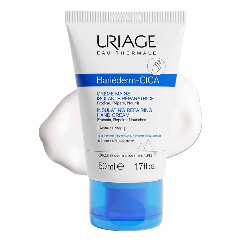 Uriage Bariederm CICA Insulating Repairing Hand Cream With Manuka Honey For Dry Skin 50ml