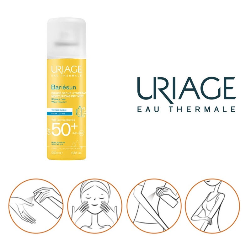 Uriage Bariesun Moisturising Dry Mist SPF50+ Sunscreen 200ml