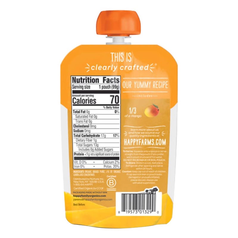 HappyBaby Organic Baby Food Mangos 99 g