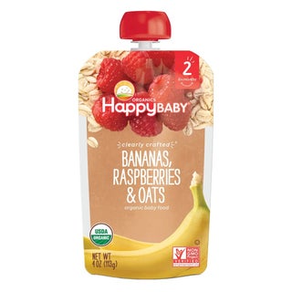 HappyBaby Organic Baby Food Bananas, Raspberries And Oats 113 g