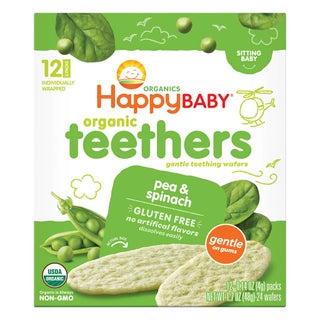 HappyBaby Teethers Pea And Spinach Wafers 24's