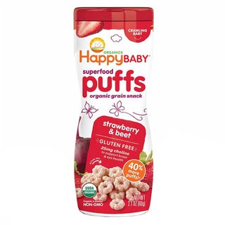 HappyBaby SuperFood Puffs Strawberry & Beet 60 g