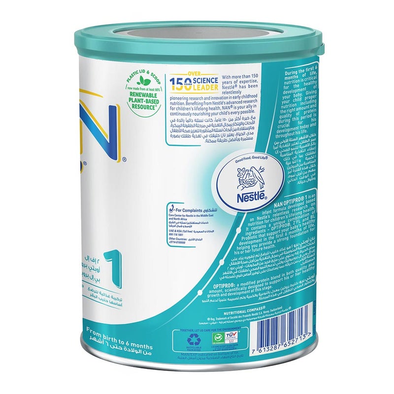 Nestle NAN Optipro Stage 1 Baby Milk Formula For 0 To 6 Months 400g