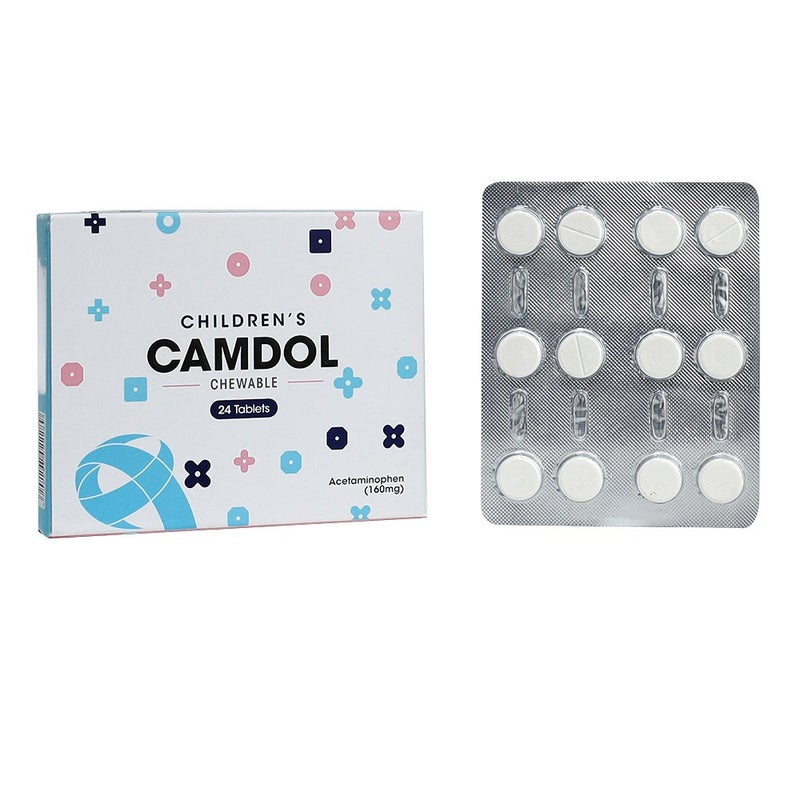 Children's Camdol Paracetamol 160mg Chewable Tablets, Pack of 24's