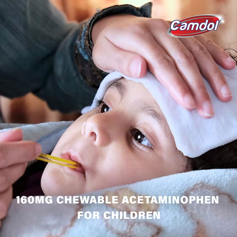 Children's Camdol Paracetamol 160mg Chewable Tablets, Pack of 24's