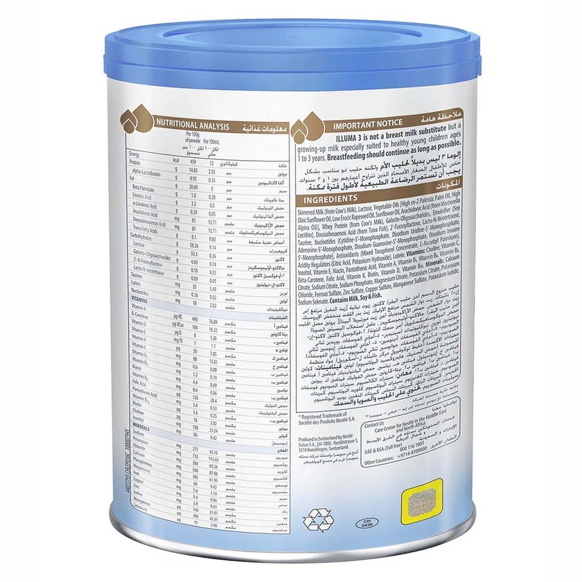 Illuma Stage 3 Toddlers Milk Formula For 1 To 3 Years 800g