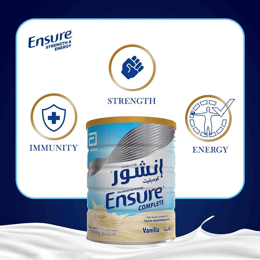 Ensure Complete Vanilla Powder For Balanced Nutrition 850g