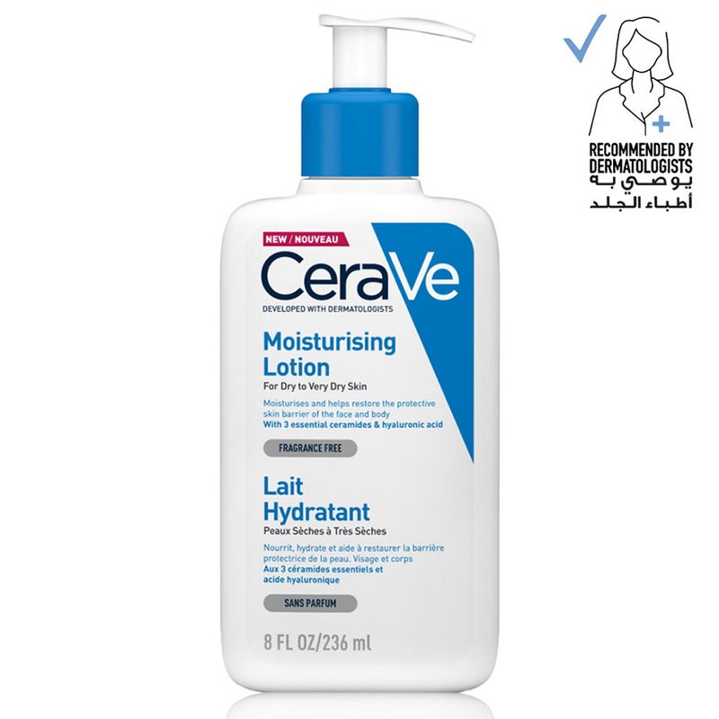 CeraVe Fragrance Free Moisturising Lotion For Dry To Very Dry Skin 236ml