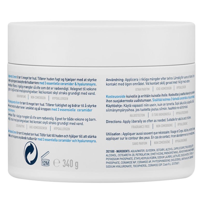 CeraVe Moisturising Cream For Dry To Very Dry Skin 340g