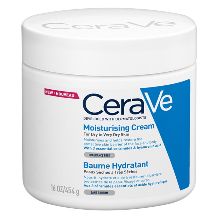 CeraVe Fragrance Free Moisturising Cream For Dry To Very Dry Skin 454g