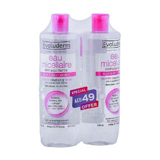 Evoluderm Micellar Water Dry & Sensitive Skin 500 mL 1+1 PROMO PACK
