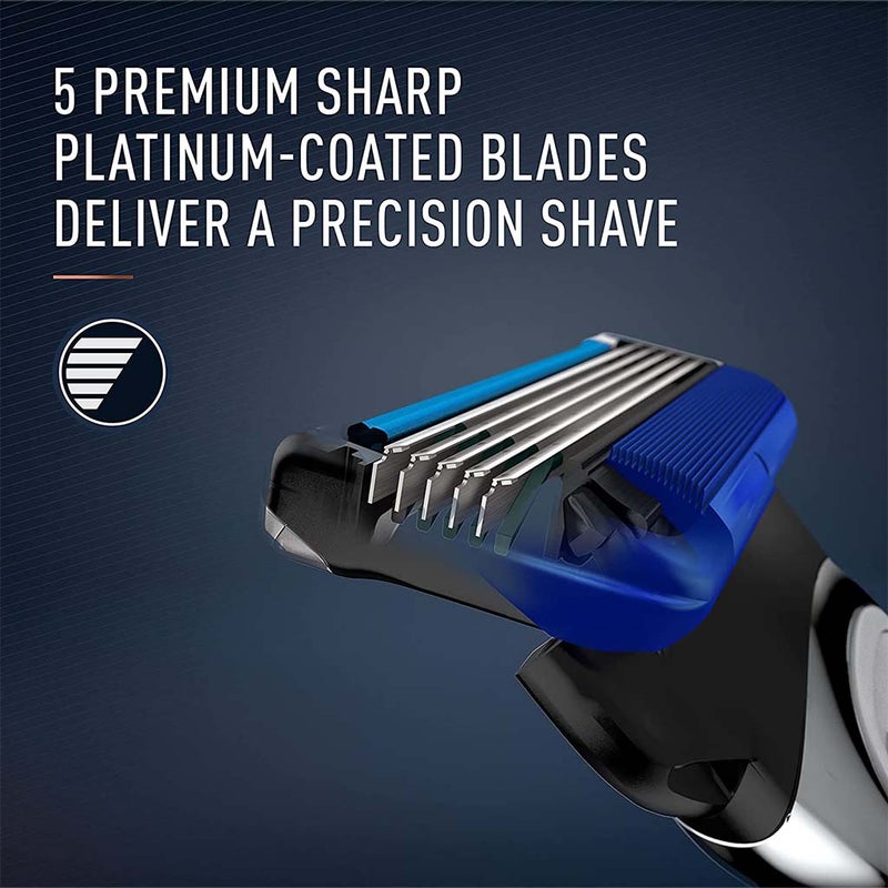 King C. Gillette Men’s Shave & Edging Razor With 5 Built In Premium Blades & Precision Trimmer, Pack of 1's