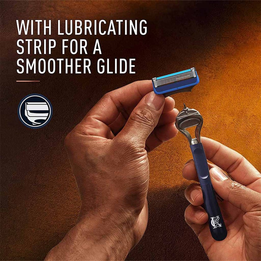 King C. Gillette Men's Shave & Edging Razor With 5 Built In Premium Blades & Precision Trimmer