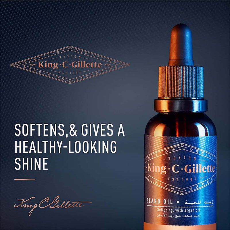 King C. Gillette Men’s Nourishing Beard Oil With Plant Based Oils 30ml