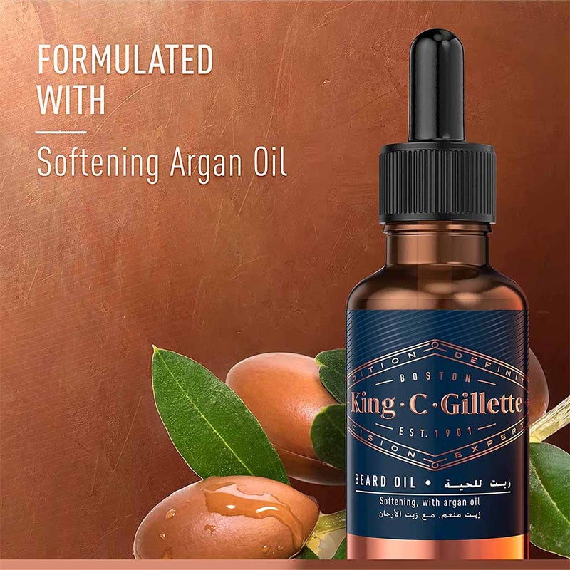 King C. Gillette Men’s Nourishing Beard Oil With Plant Based Oils 30ml
