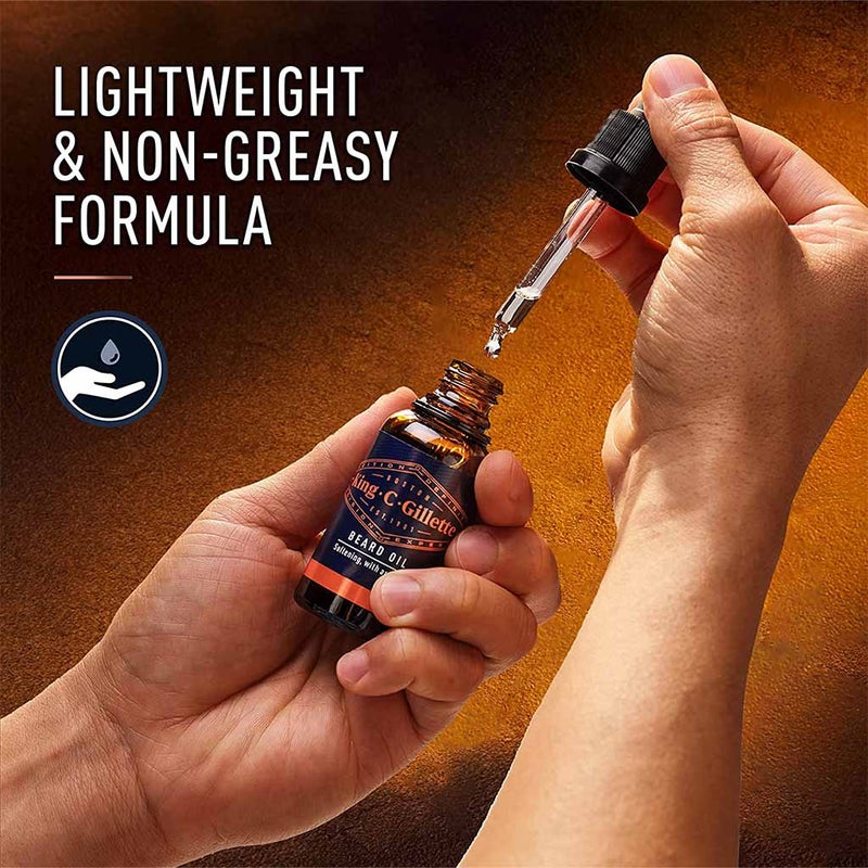 King C. Gillette Men’s Nourishing Beard Oil With Plant Based Oils 30ml
