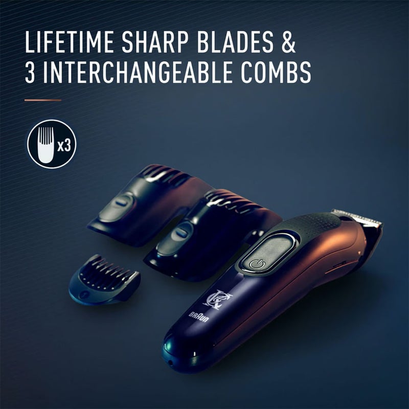 King C. Gillette Cordless Men’s Beard Trimmer Kit With Lifetime Sharp Blades & 3 Interchangeable Combs