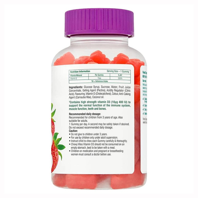 Chewy Vites Kids Vitamin D3 400IU Gummies, Pack of 60's