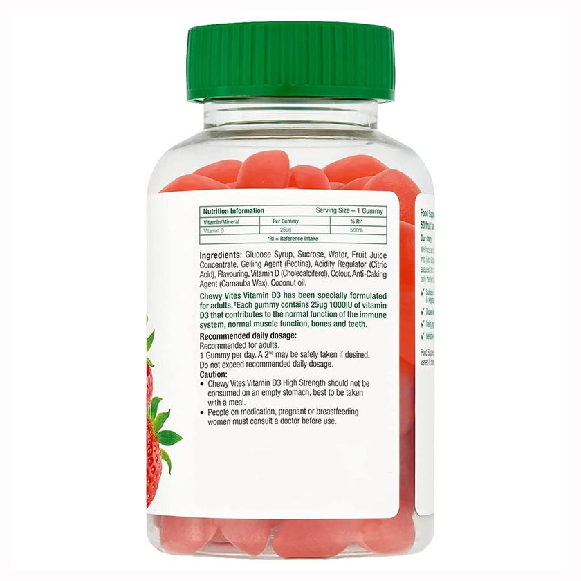 Chewy Vites Adults Vitamin D3 1000 IU Extra Strength Gummies