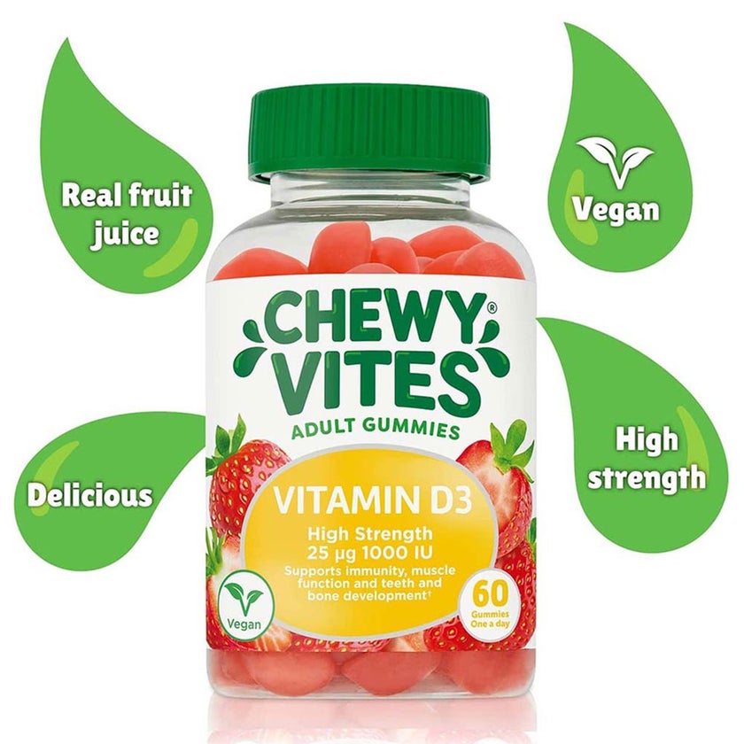 Chewy Vites Adults Vitamin D3 1000 IU Extra Strength Gummies