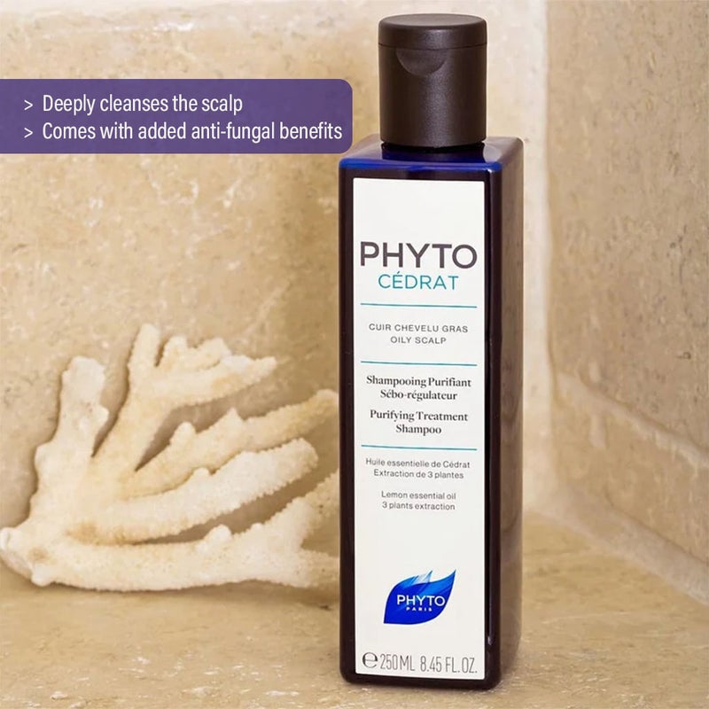 Phyto Phytocedrat Purifying Treatment Shampoo With Lemon Essential Oils For Oily Scalp 250ml
