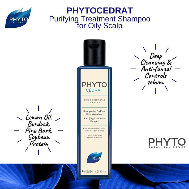 Phyto Phytocedrat Purifying Treatment Shampoo With Lemon Essential Oils For Oily Scalp 250ml