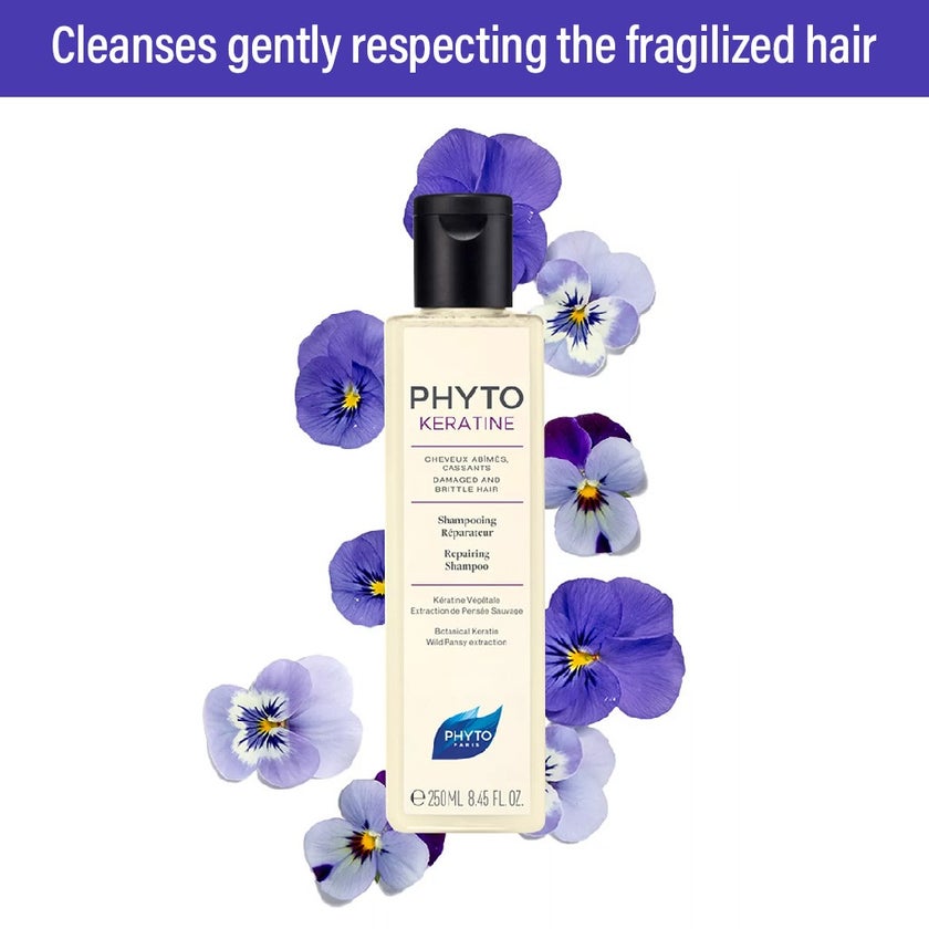 Phyto Phytokeratine Repairing Shampoo For Damaged & Brittle Hair 250ml
