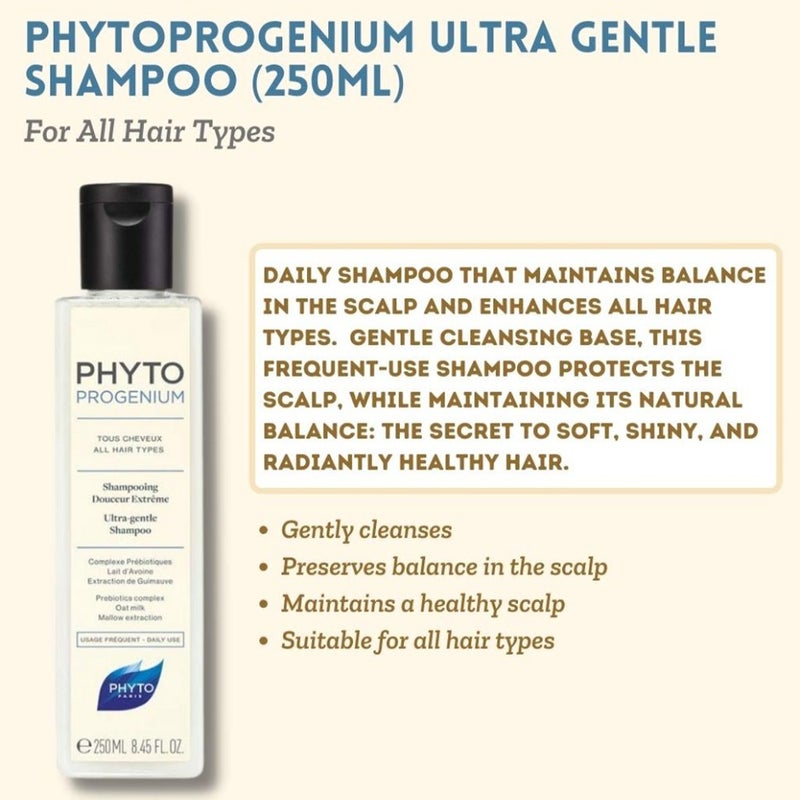 Phyto Phytoprogenium Ultra-Gentle Shampoo For All Hair Types 250ml