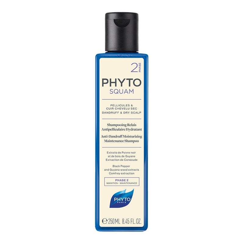 Phyto Phytosquam Phase 2 Anti-Dandruff Moisturising Maintenance Shampoo For Dandruff & Dry Scalp 250ml