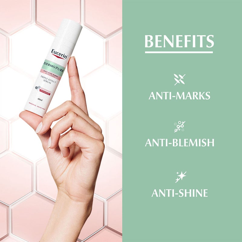 Eucerin Dermo Purifyer Oil Control Post Blemish Anti-Mark Triple Effect Serum For Acne Prone Skin 40ml