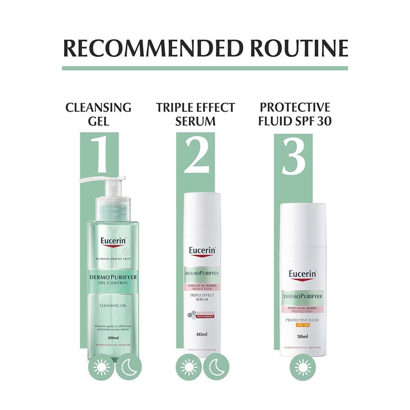 Eucerin Dermo Purifyer Oil Control Post Blemish Anti-Mark Triple Effect Serum For Acne Prone Skin 40ml