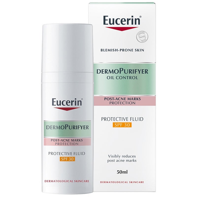 Eucerin Dermo Purifyer Post Blemish Anti-Mark SPF 30 Protective Fluid For Acne Prone Skin 50ml