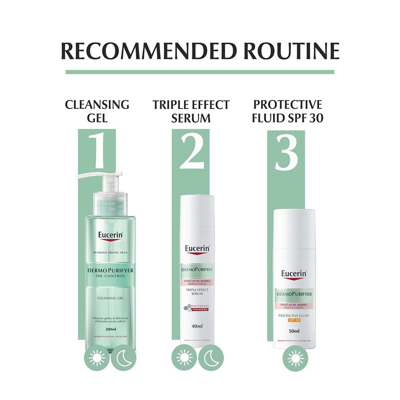 Eucerin Dermo Purifyer Post Blemish Anti-Mark SPF 30 Protective Fluid For Acne Prone Skin 50ml