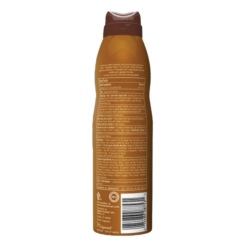 Hawaiian Tropic Island Tanning Continuous Clear Sunscreen Spray SPF 12, 158 g