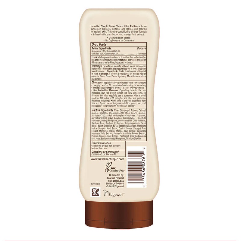Hawaiian Tropic Sheer Touch Ultra Radiance Sunscreen Lotion SPF 50, 236 mL