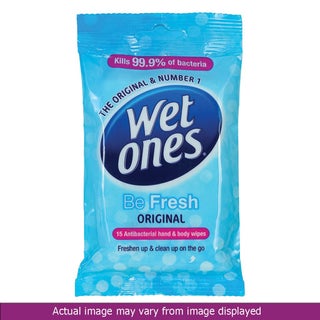 Wet Ones Be Fresh Original Antibacterial Hand & Body Wipes 15's
