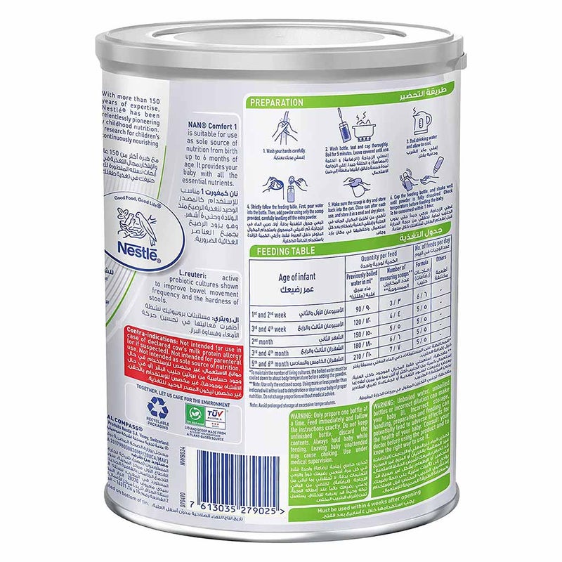 Nestle NAN Comfort Stage 3 Anti Colic Toddlers Milk Formula For 1 To 3 Years 800g