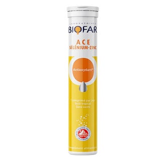 Biofar Vital ACE Selenium-Zinc Antioxidant Effervescent Tablets, Tropical Flavor, Pack of 20's