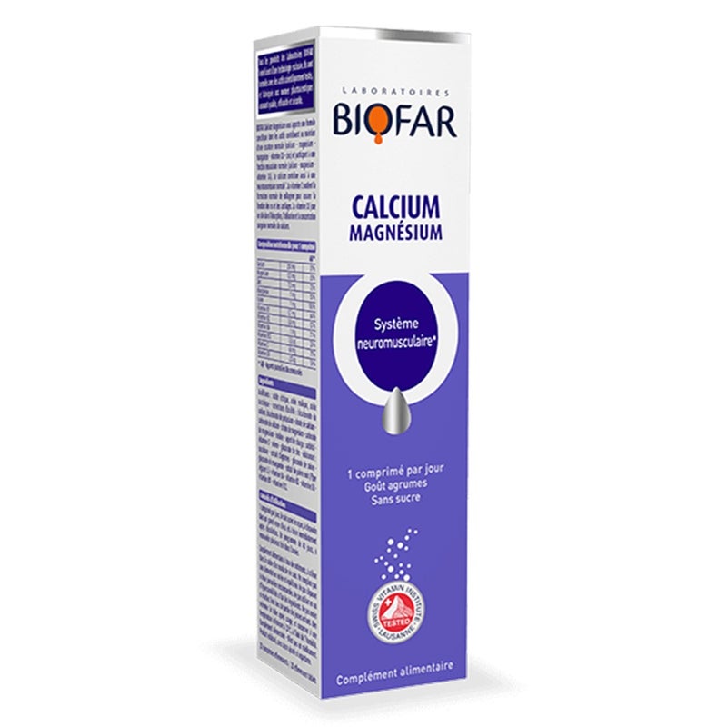 Biofar Vital Calcium Magnesium Effervescent Tablets, Citrus Flavor, Pack of 20's
