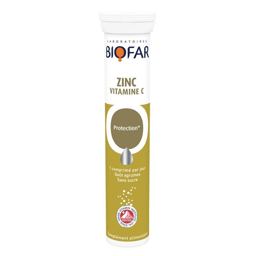 Biofar Zinc Vitamin C Effervescent Tablets, Pack of 20's